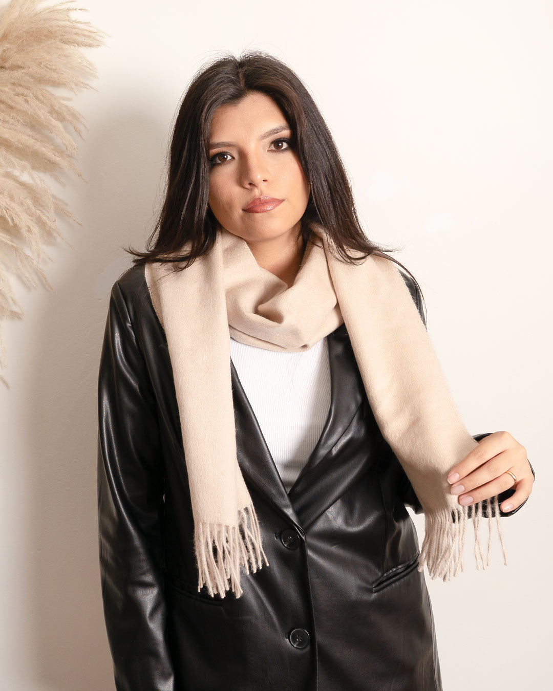 Camel Peruvian Alpaca Scarf Elegant, Soft & Sustainably Warm