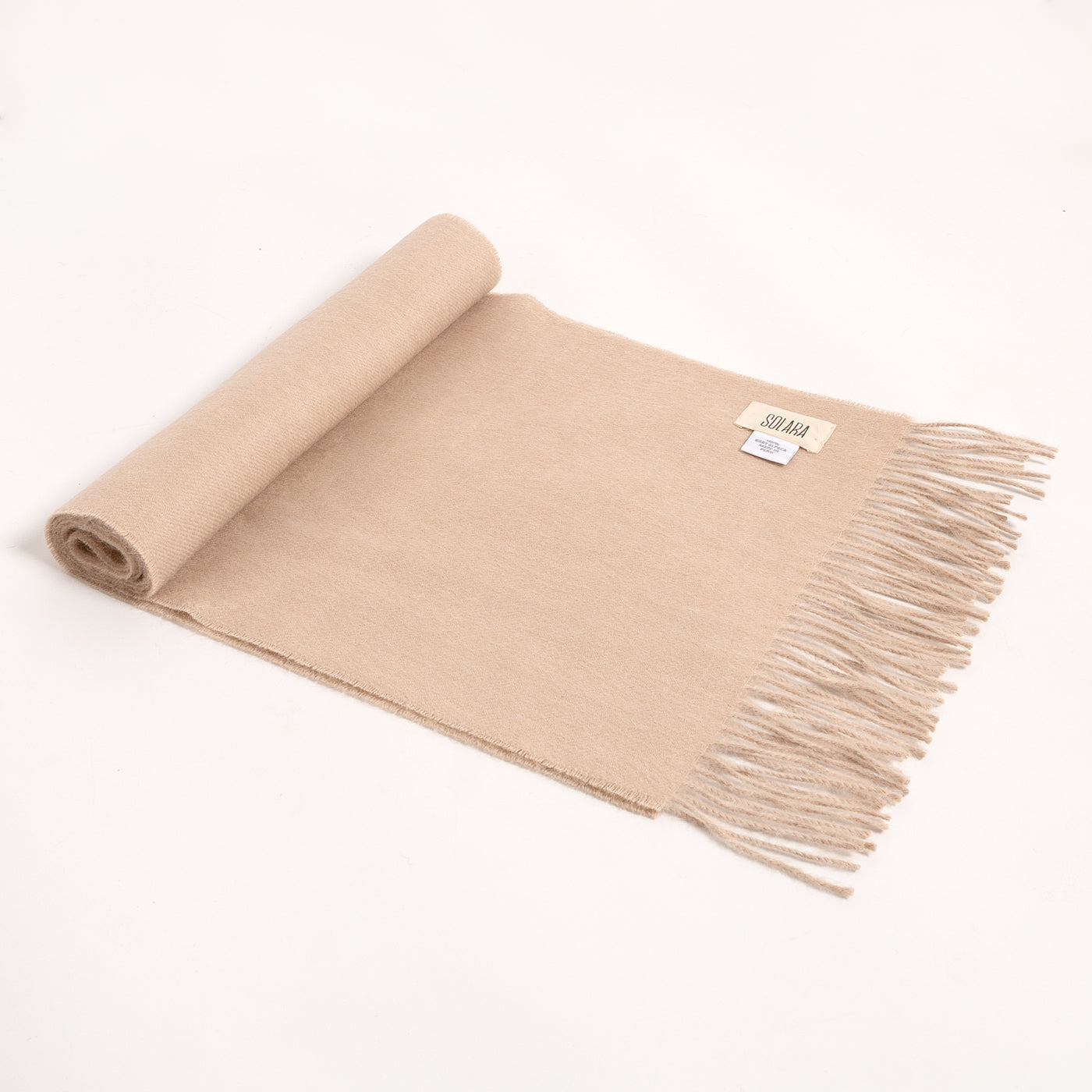 Camel Peruvian Alpaca Scarf Elegant, Soft & Sustainably Warm