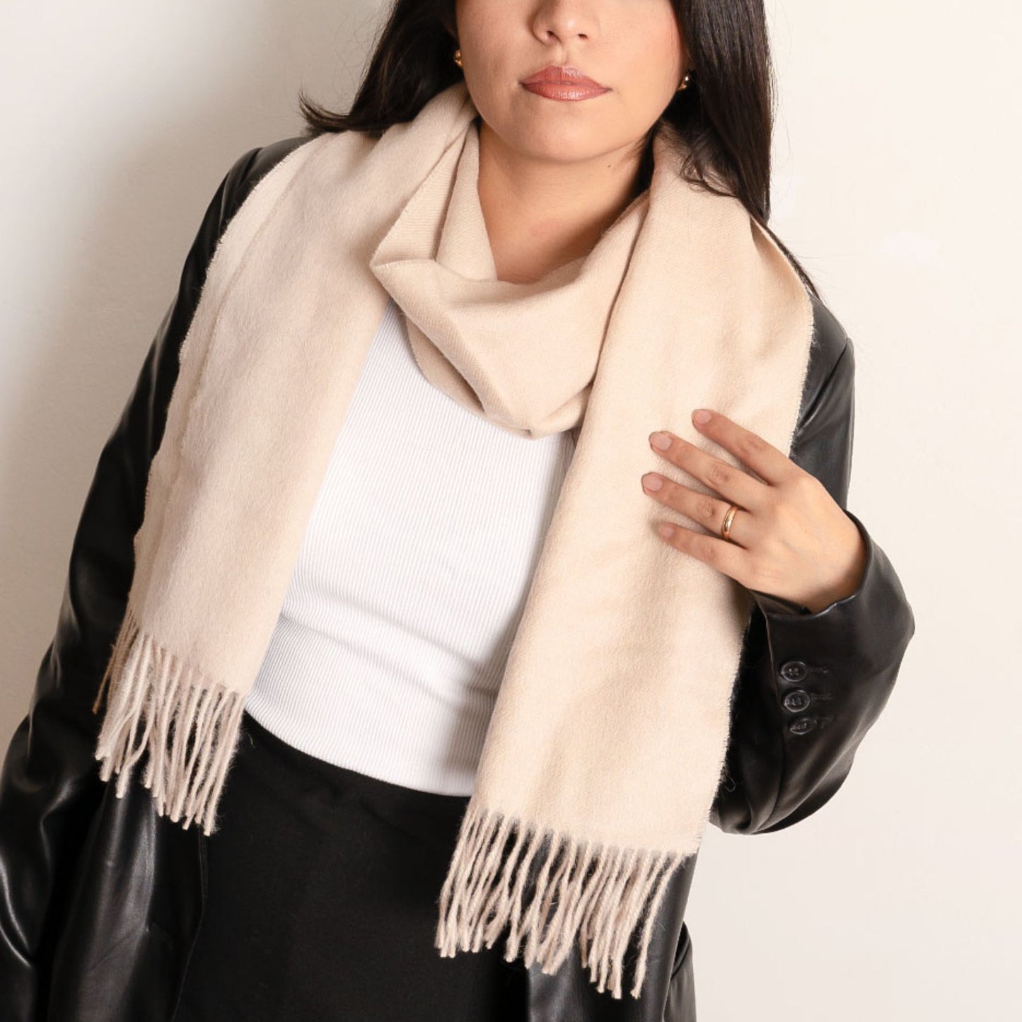 Camel Peruvian Alpaca Scarf Elegant, Soft & Sustainably Warm