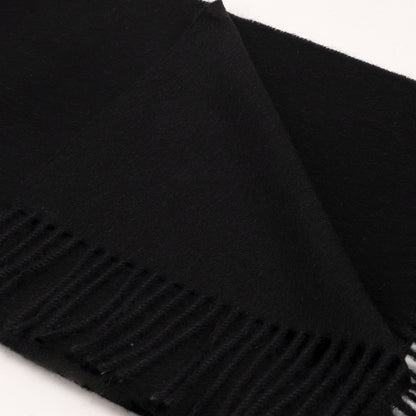 Black Alpaca Scarf Elegant, Soft  And Minimal