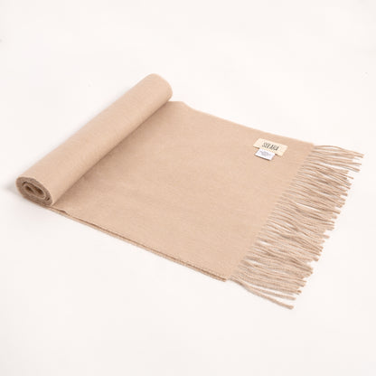 Camel Peruvian Alpaca Scarf Elegant, Soft & Sustainably Warm